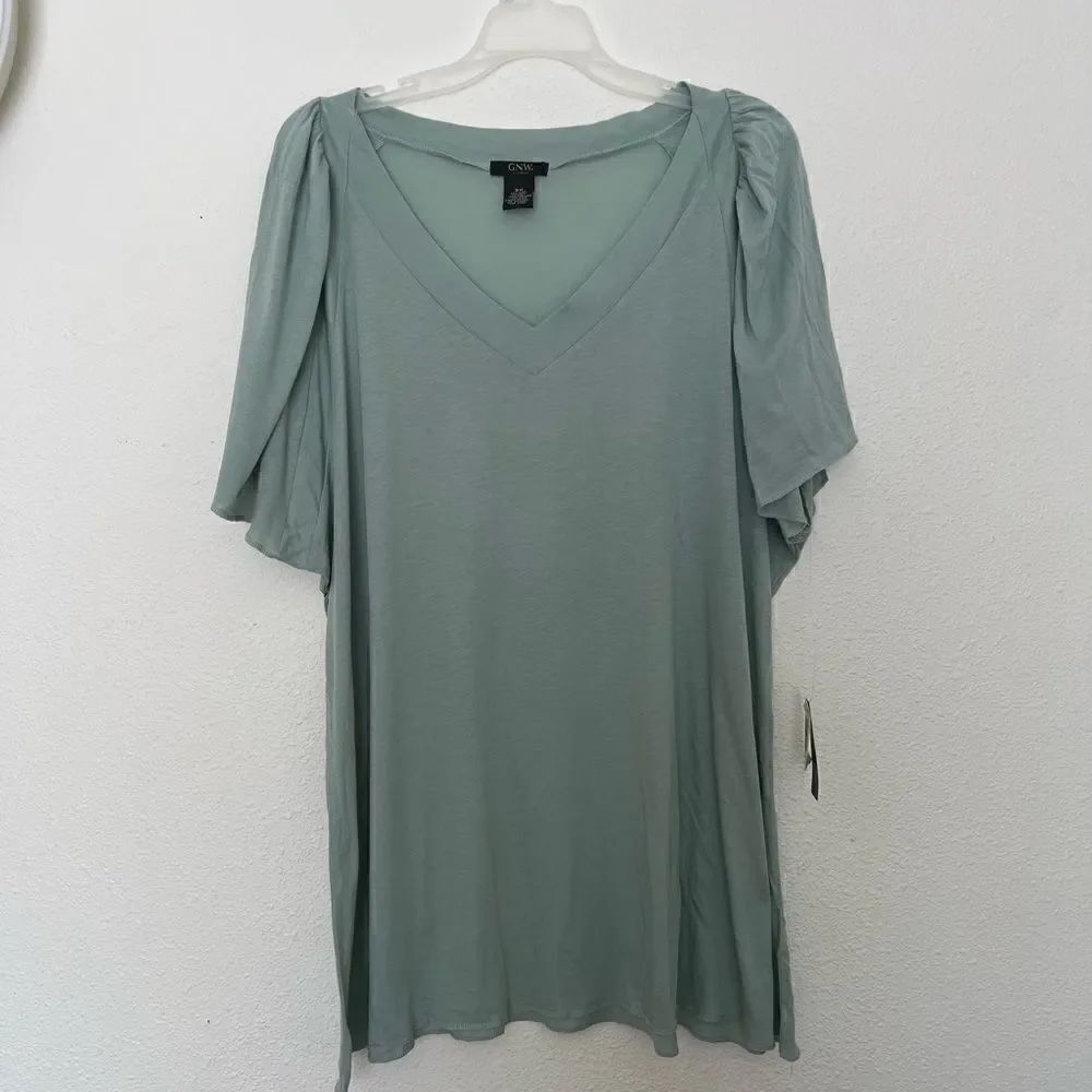 gnw women flutter sleeve t shirt 3X